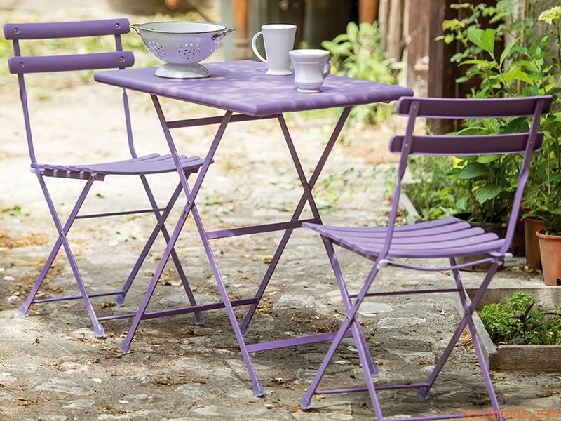 SET DA ESTERNO ARC EN CIEL TAVOLO 70X50CM + 2 SEDIE COLORE A SCELTA