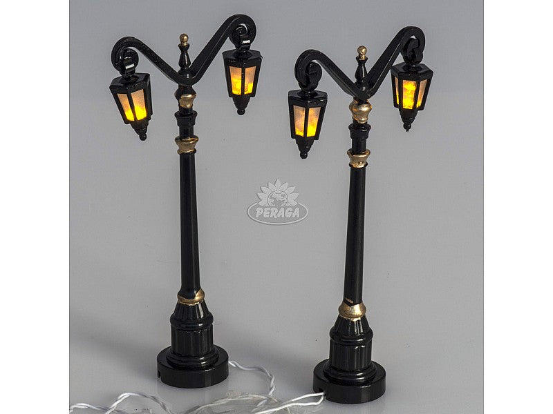 SET 2 LAMPIONI CON LUCE A BATTERIA H 10 CM PER PRESEPE