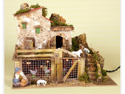 FATTORIA CON LUCI 28X15X22CM