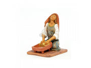 DONNA CHE IMPASTA 12CM IN RESINA (F-121)