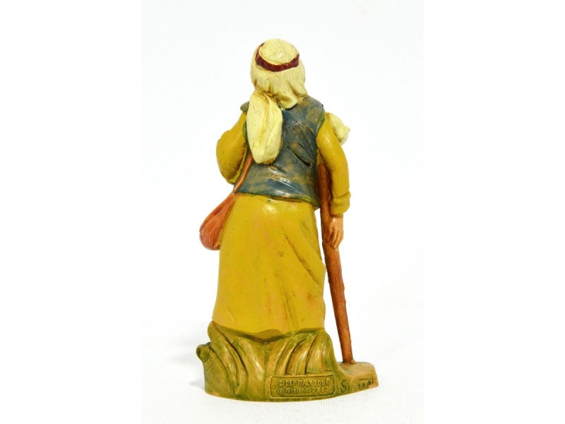 PASTORE CON STAMPELLA 12CM IN RESINA (F-37)