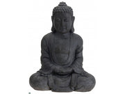 STATUA BUDDHA GRIGIA IN GESSO 61,5X35X78CM
