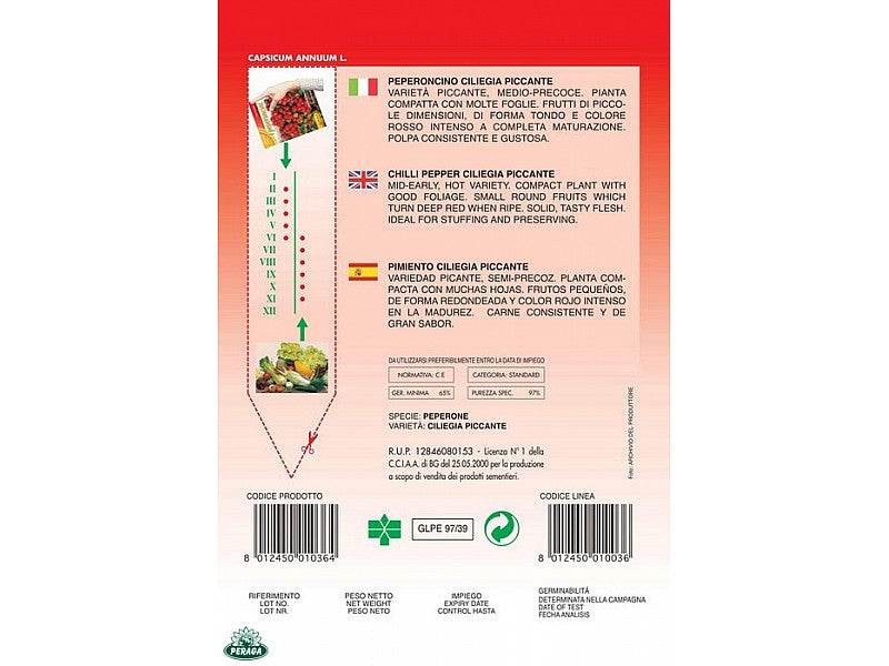 BUSTINA CON SEMI DI PEPERONCINO PICCANTE CILIEGIA
