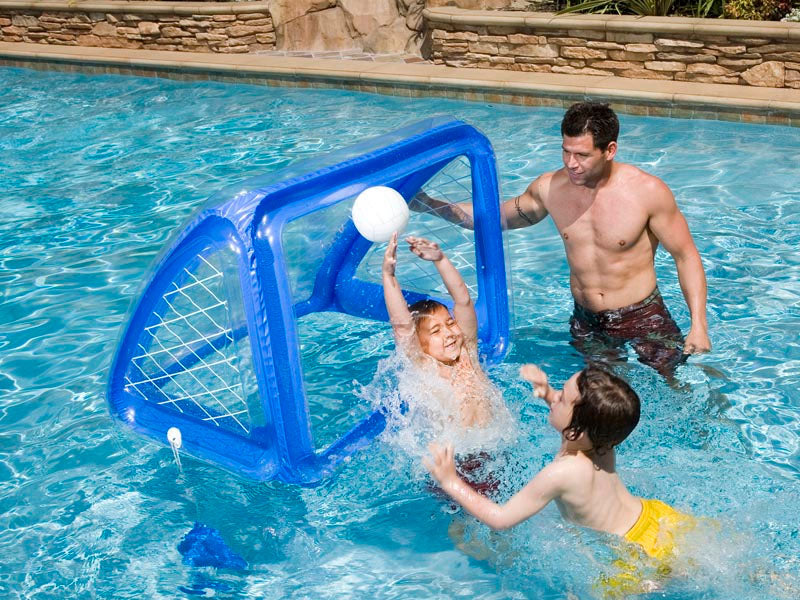 RETE GONFIABILE PER PALLANUOTO 140X89X81CM