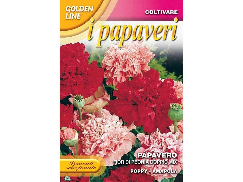 BUSTINA CON SEMI DI PAPAVERO FIOR DI PEONIA DOPPIO MIX