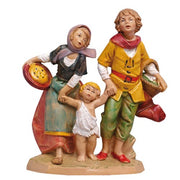 BIMBO PER MANO A MAMMA E PAPà 12CM IN RESINA (F-133)