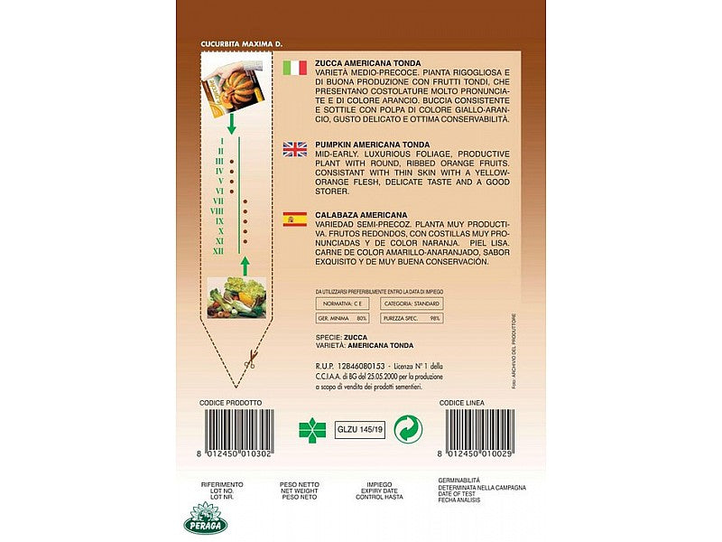 BUSTINA CON SEMI DI ZUCCA AMERICANA TONDA