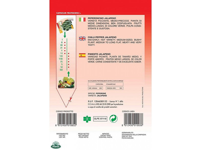 BUSTINA CON SEMI DI PEPERONCINO PICCANTE JALAPENO