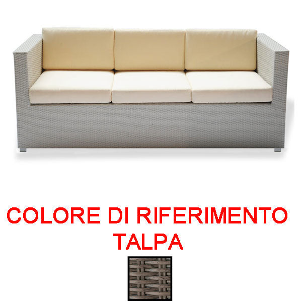 PANCA 3 POSTI SAN DIEGO 70X185X75 CM TALPA