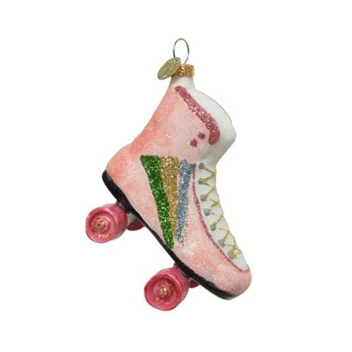 PENDAGLIO NATALIZOO A FORMA DI PATTINI ROSA 8CM