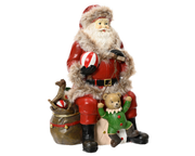 STATUINA DI BABBO NATALE, IN POLIRESINA, 9.70X13X19 CM, COLORE ROSSO