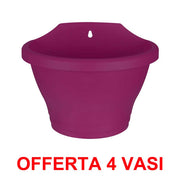 OFFERTA 4 VASO CORSICA WALL BASKET 25CM CHERRY