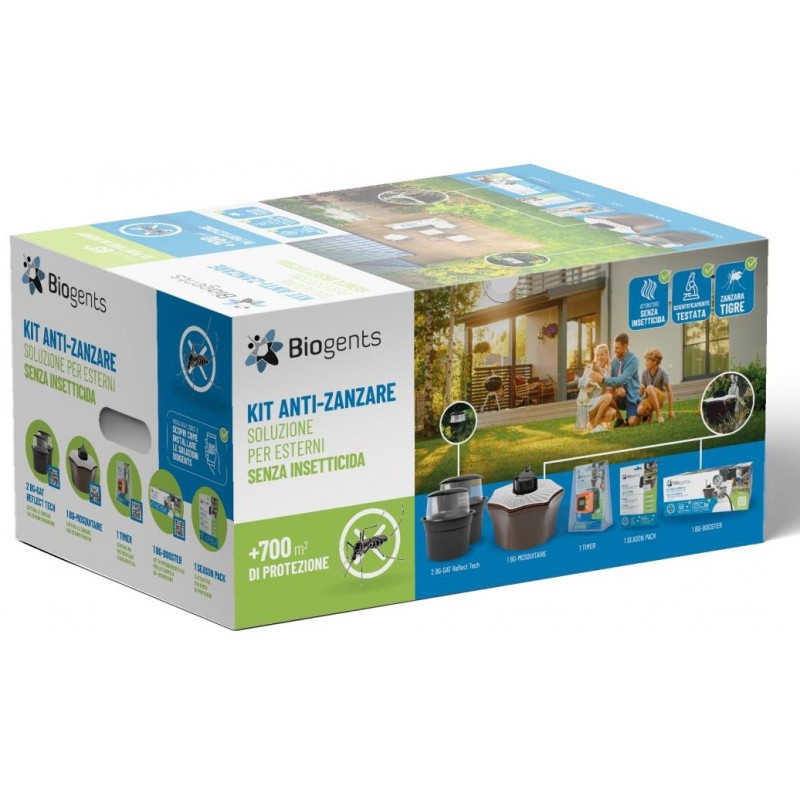 Kit Antizanzare Completo con CO2 Protezione 700mq Biogents