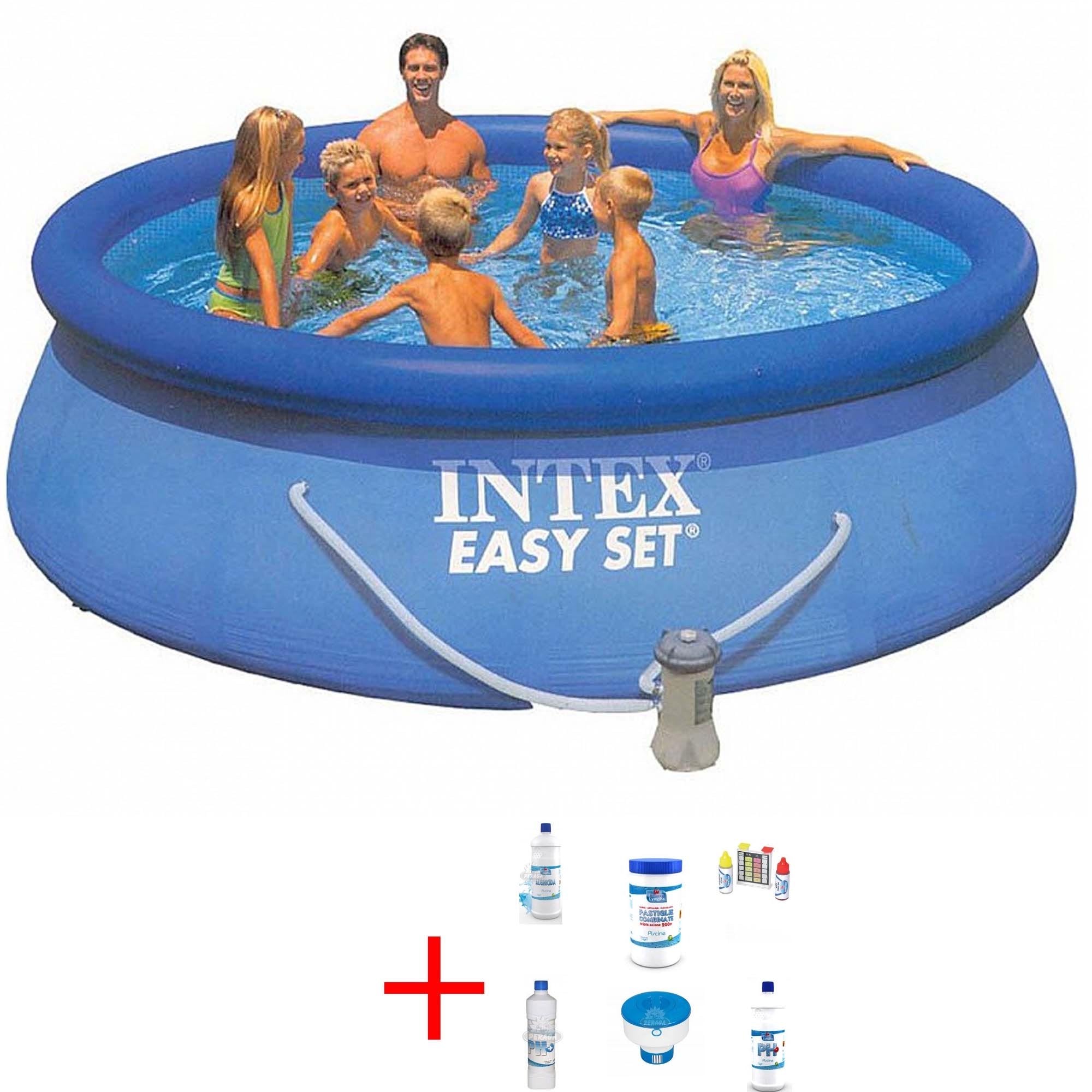 OFFERTA PISCINA EASY SET POOL  CM 457X84 CON POMPA FILTRO + KIT MANTENIMENTO