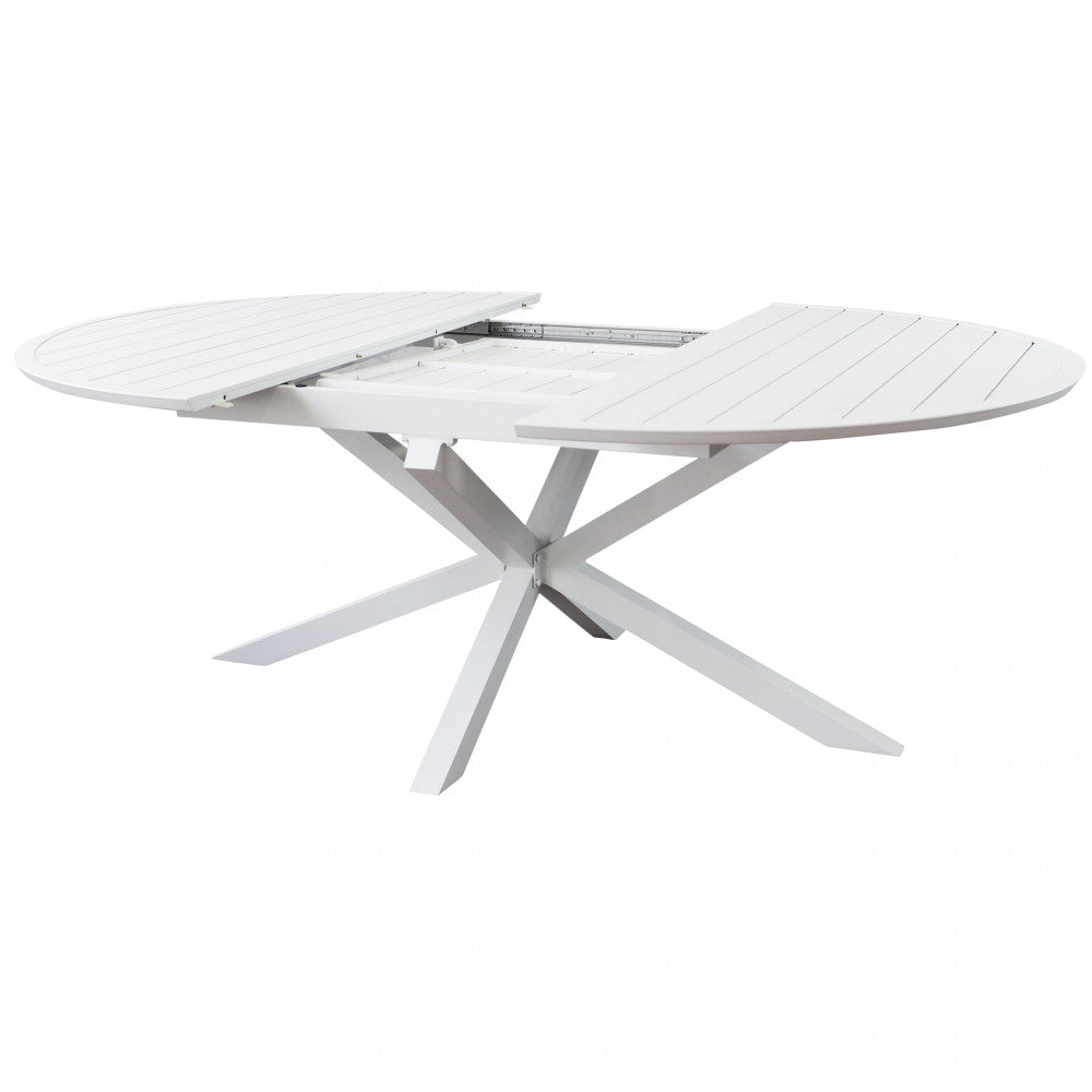 TAVOLO ROTONDO CAMELOT ALLUNGABILE 150/200 X 150 BIANCO