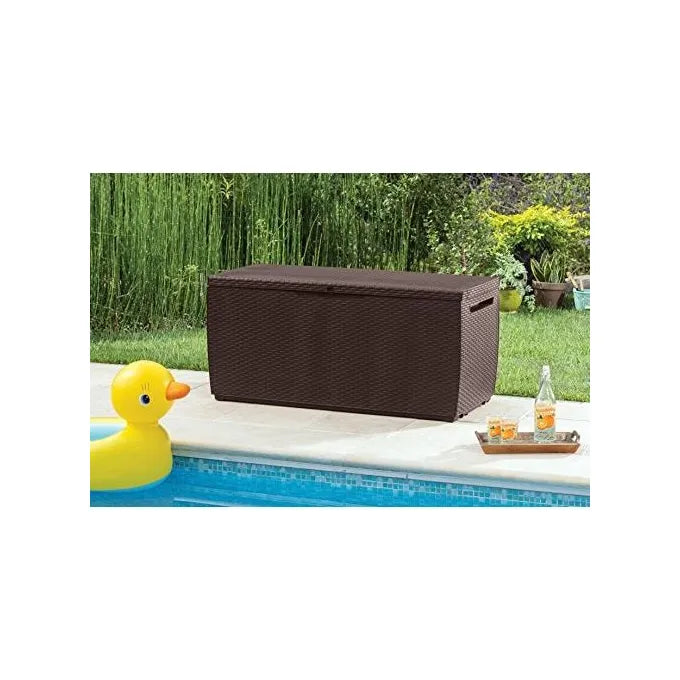 BAULE MULTIUSO DA GIARDINO CAPRI RATTAN 123X53,5X57H - 305 LT - MARRONE