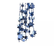 CATENA CON PERLINE DI PLASTICA A FORMA DI STELLE 270 CM APPENDIBILE BLU