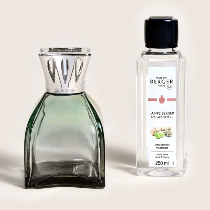 LAMPADA BERGER "LILLY VERDE" CON FRAGRANZA PAESAGGI INCONTAMINATI