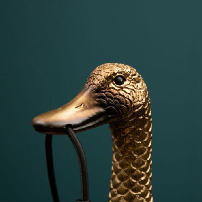LAMPADA DA TAVOLO ANATRA, 18X23X44CM, ORO