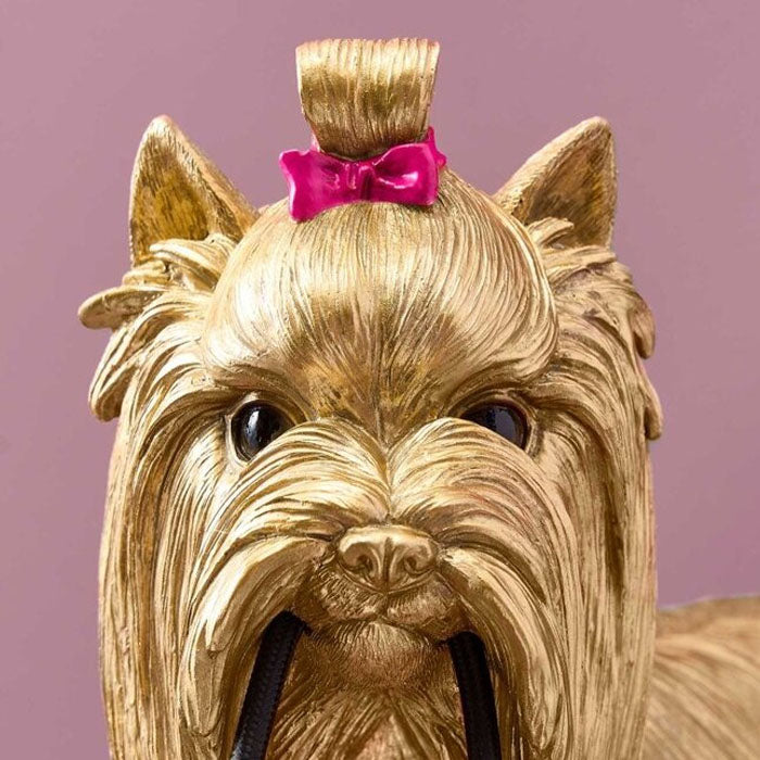 LAMPADA DA TAVOLO CANE, 40X17X32,5CM, ORO