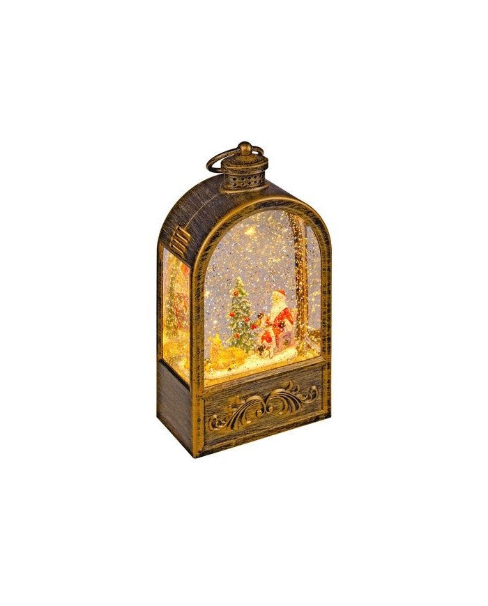 Lanterna Glitter Led Arc brunita H24cm Lotti