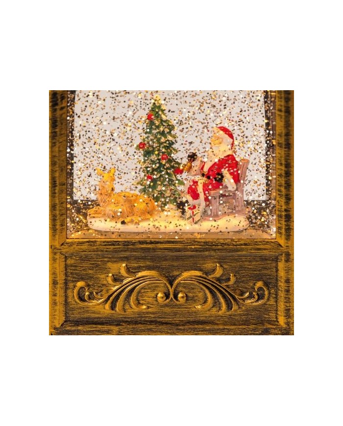 Lanterna Glitter Led Arc brunita H24cm Lotti