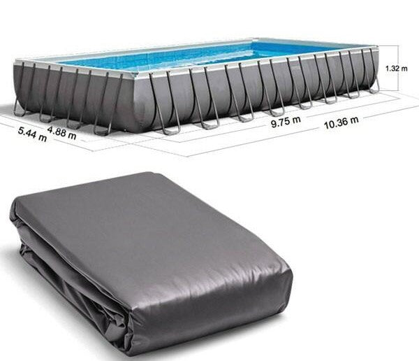 RICAMBIO LINER PER PISCINA ULTRA FRAME XTR RETTANGOLARE (GRIGIO SCURO) 975X488X132 CM