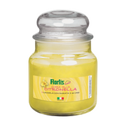 GIARA MEDIA IN VETRO CON CANDELA ALLA CITRONELLA