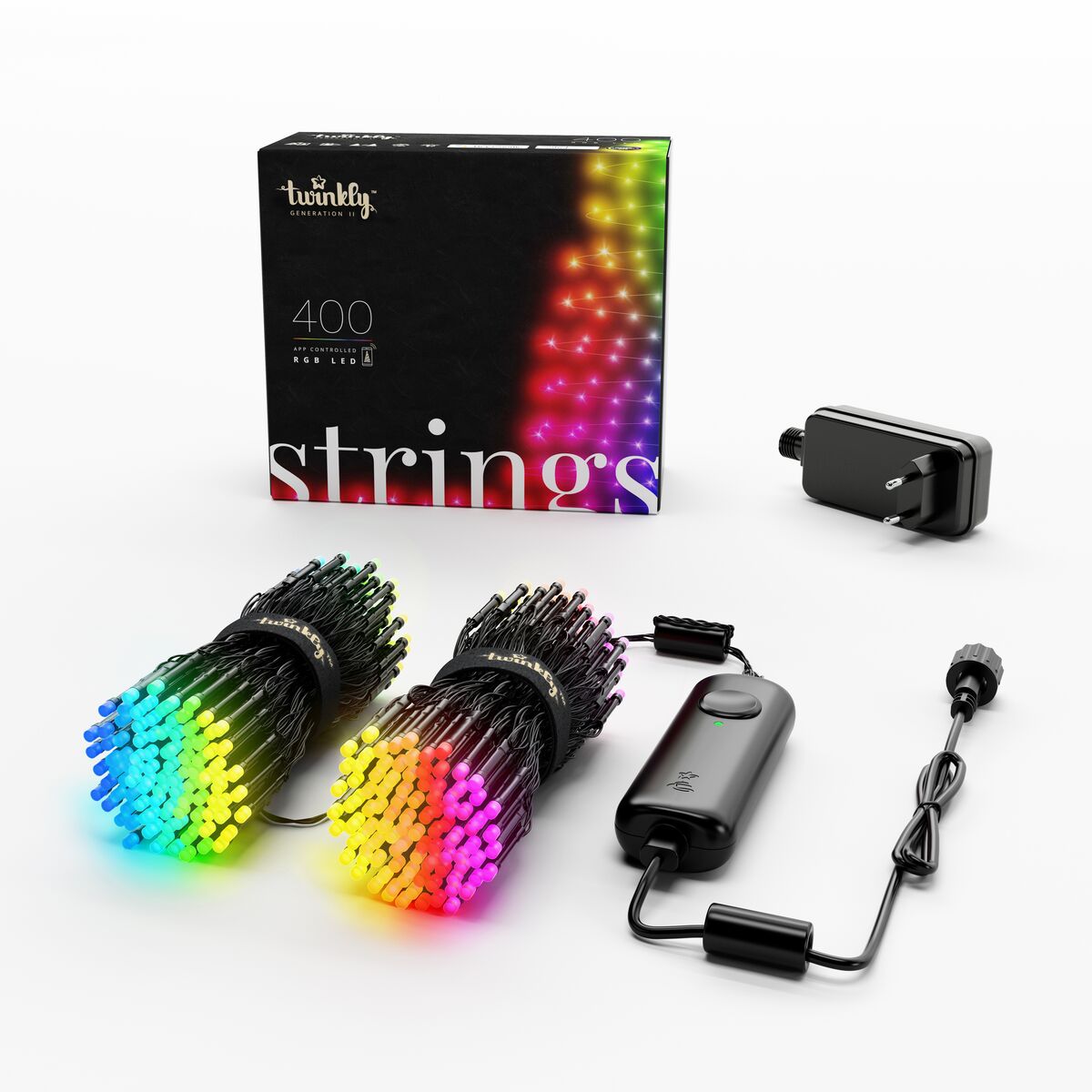 TWINKLY LUCI DI NATALE 400 LED MULTICOLOR STRINGS LINEARI 3200CM CONTROLLABILE DA SMARTPHONE