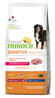 CROCCHETTE CANE ADULTO MAXI&MEDIUM NATURAL SENSITIVE NO GLUTEN CONIGLIO 12KG