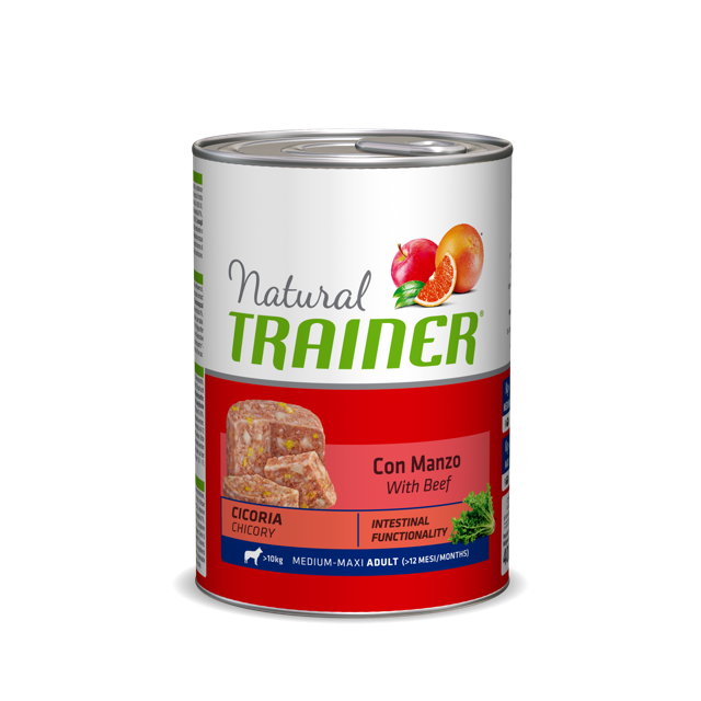 TRAINER NATURAL ADULT MEDIUM CON MANZO IN LATTINA 400GR