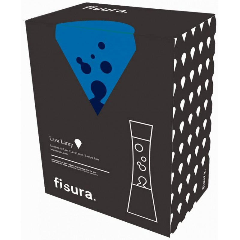 LAMPADA LAVA LAMP BLU LIQUIDO AZZURRO H40CM