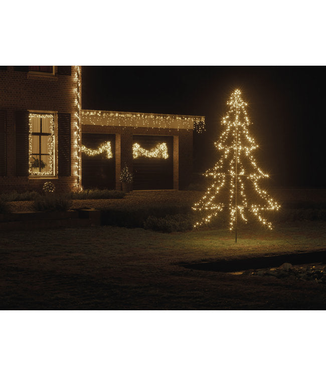 ABETE LUMINOSO 450CM 3000 LED BIANCO CALDO