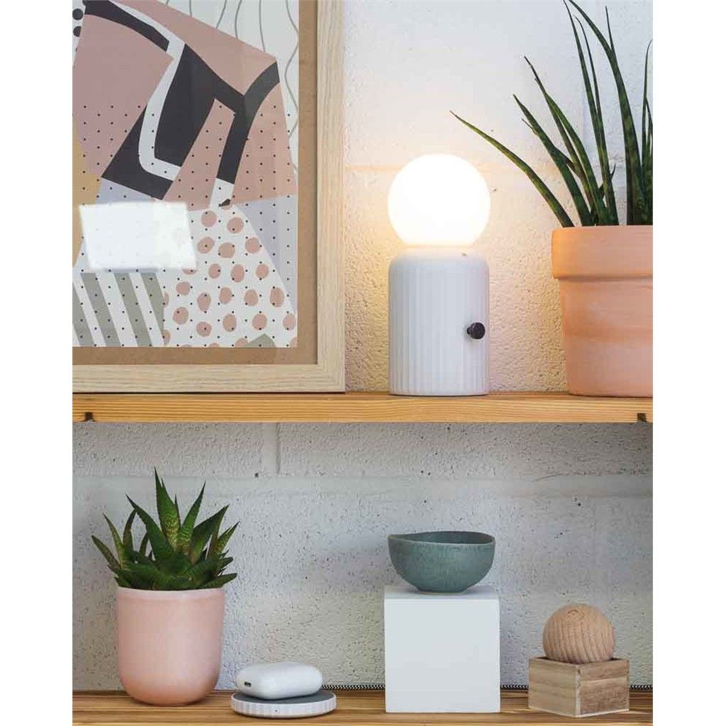 LAMPADA CON RICARICA WIRELESS BIANCA