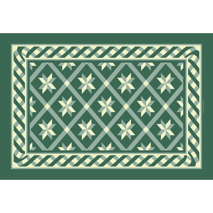 Tovaglietta Americana Classico Liberty A 44x30 cm Verde - immagine 1