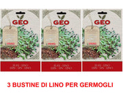 3 CONFEZIONI DI SEMI BIO DI LINO PER GERMOGLI 80GR