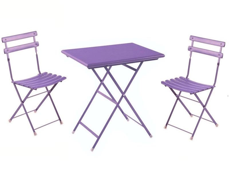 SET DA ESTERNO ARC EN CIEL TAVOLO 70X50CM + 2 SEDIE COLORE A SCELTA