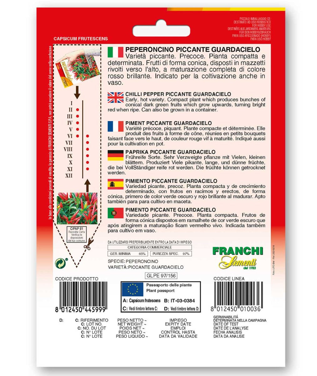 SEMI PEPERONCINO PICCANTE GUARDACIELO
