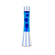 Lampada Lava con Bolle Blu e Base a Strisce Azzurre 39.5cm FISURA