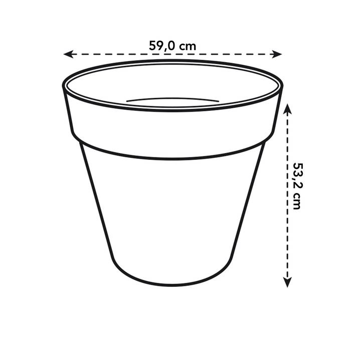 Vaso Loft Urban Round con Ruote D 60cm Antracite Elho