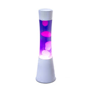 LAMPADA LAVA LAMP VIOLA CON BASE BIANCA H39,5CM