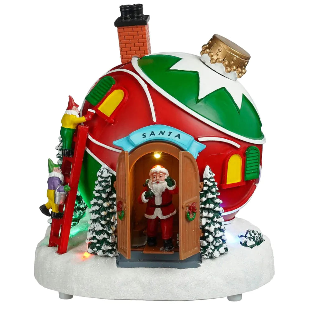CASA SFERA DI BABBO NATALE - SANTA BALL HOUSE LUVILLE L19,5XW18XH22CM