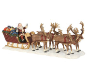 BABBO NATALE CON SLITTA RENNE - SANTA REINDEER SLEDGE