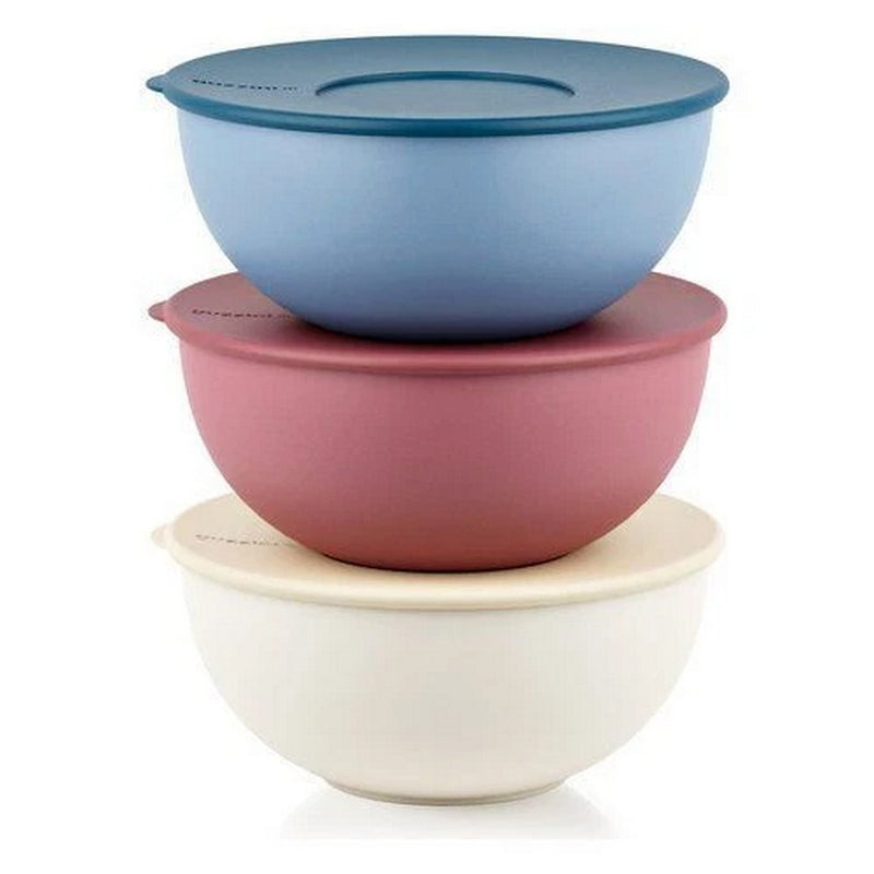 Set 3 Contenitori con Coperchio 16 cm Azzurro Amaranto e Panna GUZZINI