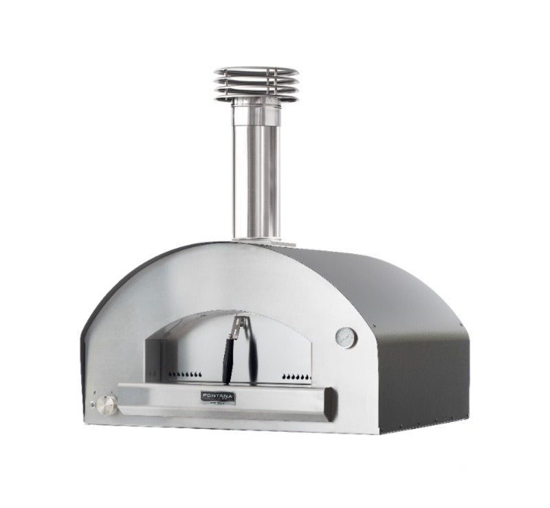 FORNO MANGIAFUOCO A GAS ANTRACITE + CARRELLO FONTANA FORNI