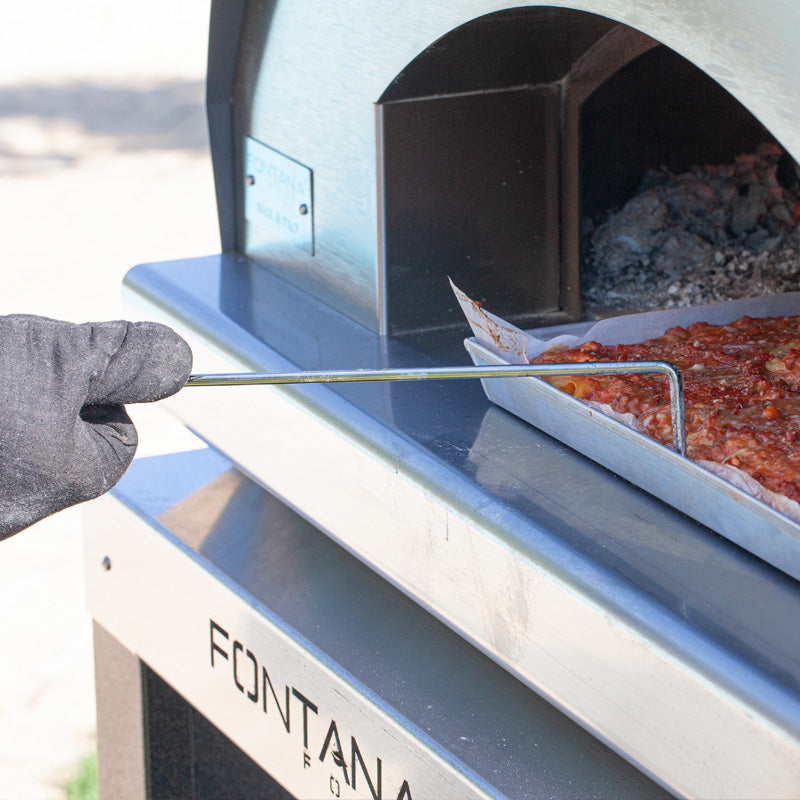 MANGIAFUOCO A LEGNA ANTRACITE CON CARRELLO