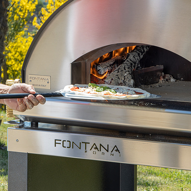 MANGIAFUOCO A LEGNA ANTRACITE CON CARRELLO