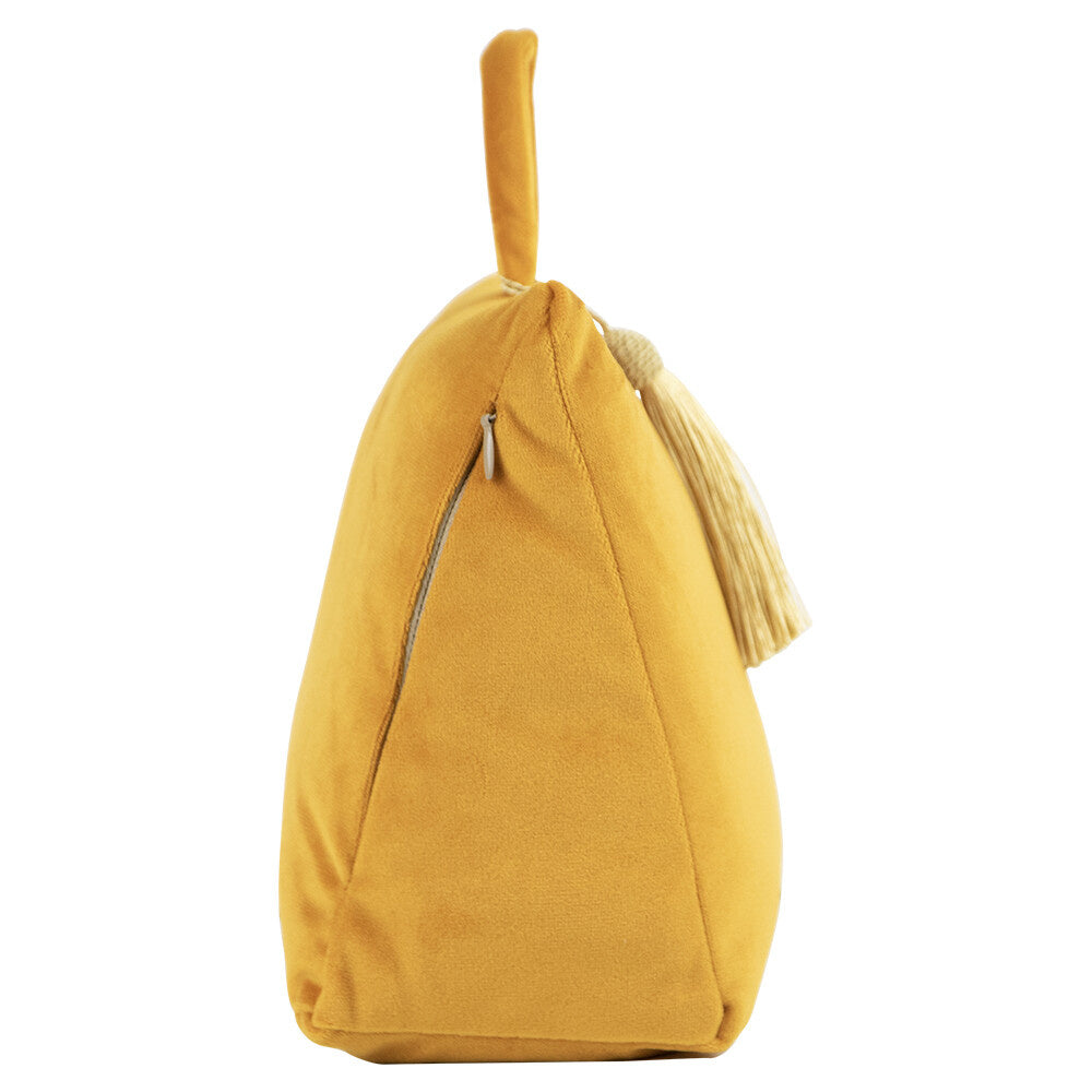 FERMAPORTA IN VELLUTO GIALLO MIELE 18CM