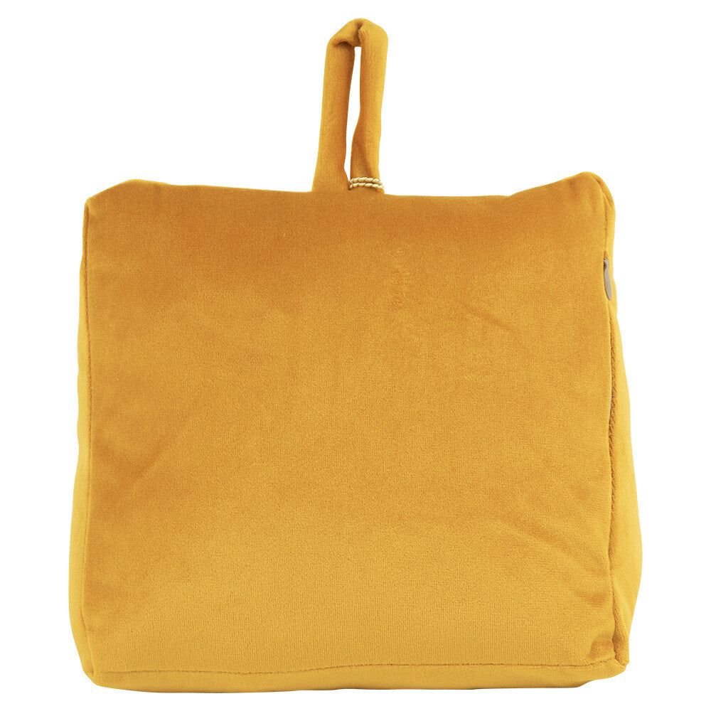 FERMAPORTA IN VELLUTO GIALLO MIELE 18CM