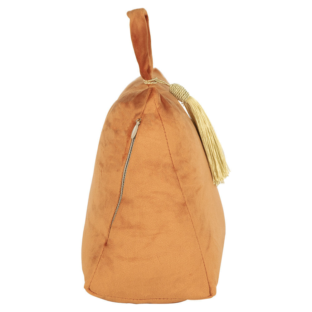 FERMAPORTA IN VELLUTO ARANCIONE 18CM